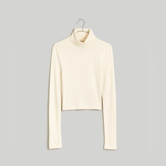 Madewell Turtleneck Long-Sleeve Tee in Antique Cream - Picture 3 of 9